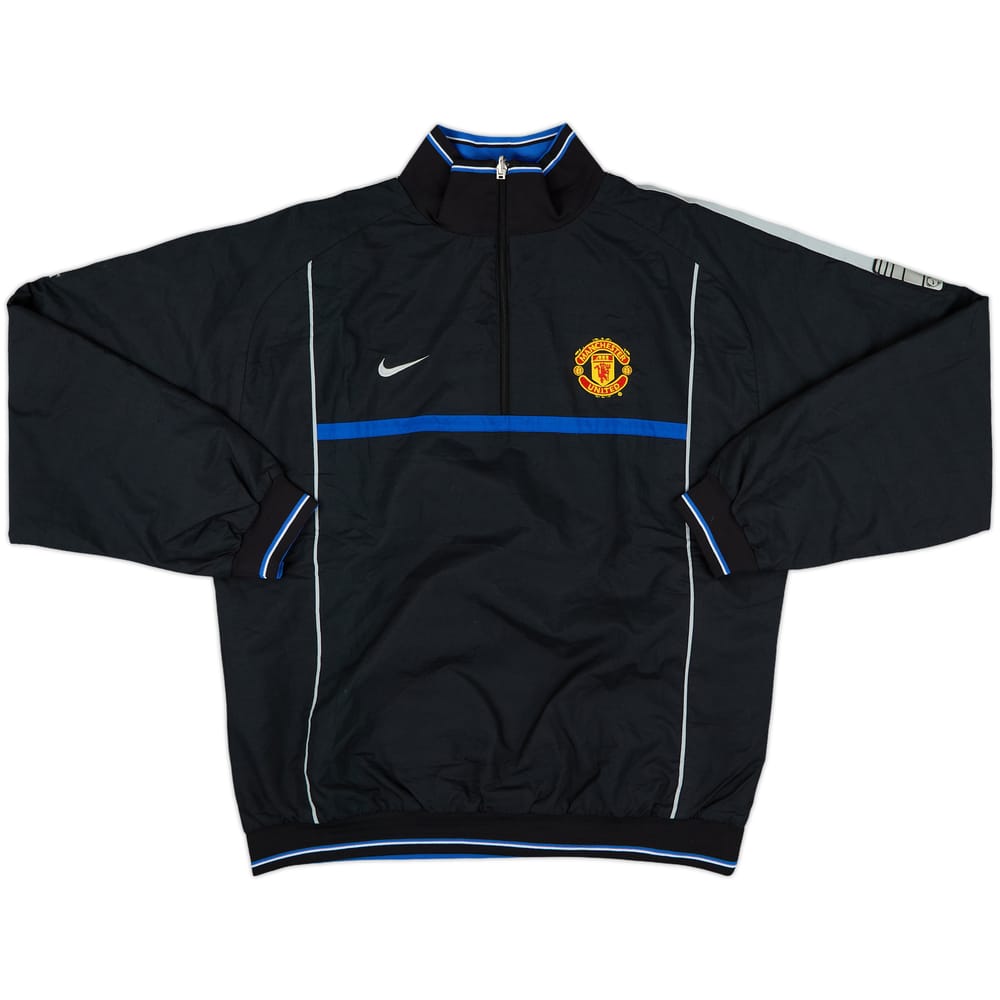 2002-03 Manchester United Nike Reversible 1/4 Zip Track Jacket - 9/10 - (XL)