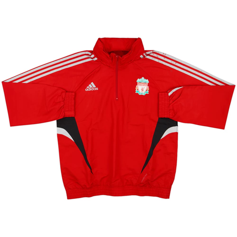 2008-09 Liverpool adidas Formotion 1/4 Zip Hooded Drill Top - 5/10 - (M)