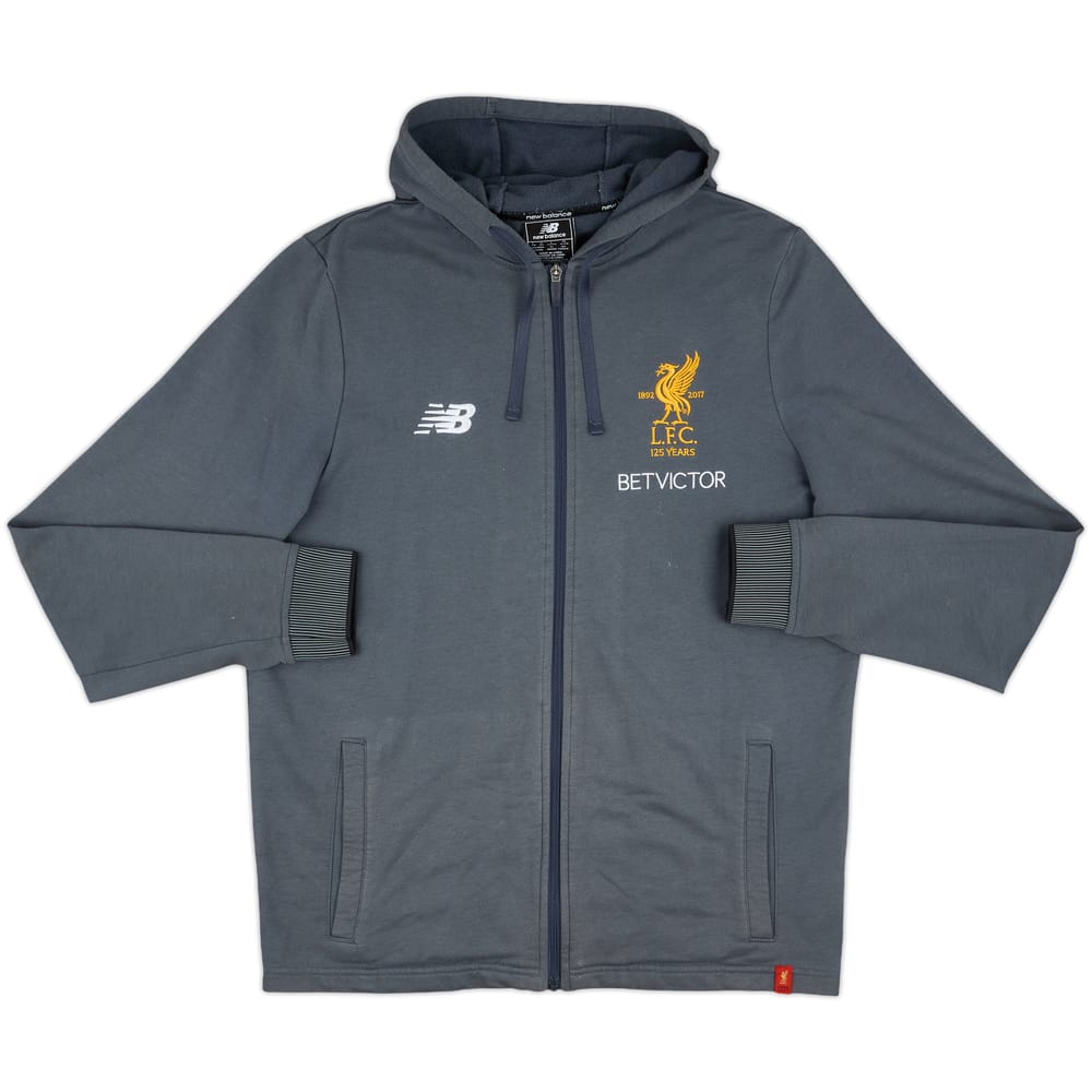 2017-18 Liverpool New Balance Hooded Track Jacket - 7/10 - (L)