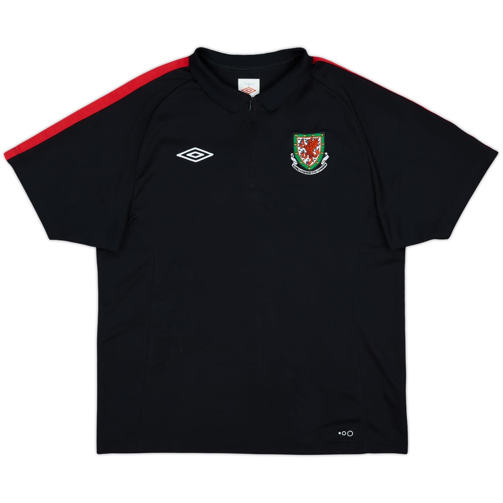 2010-12 Wales Umbro 1/4 Zip Polo Shirt - 7/10 - (L)