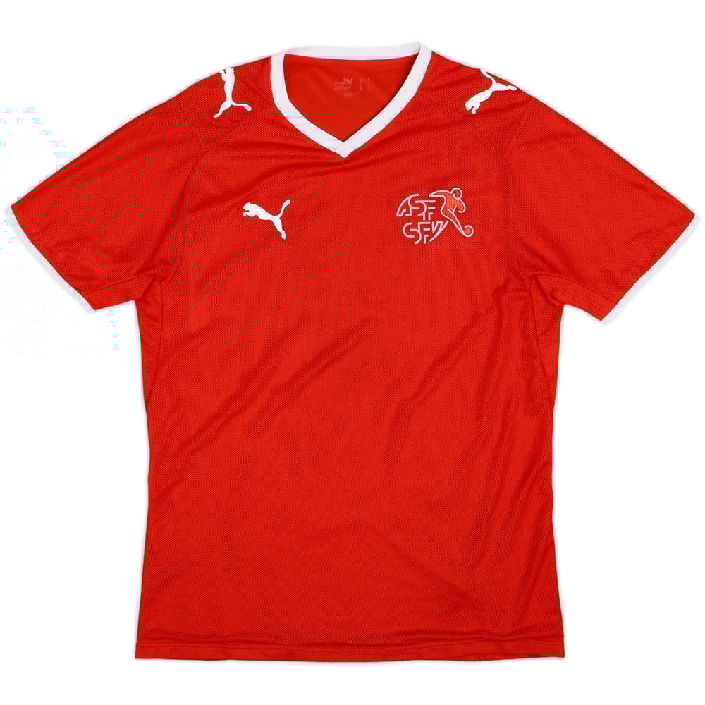 2008-10 Switzerland Signed Home Shirt - 8/10 - (M)