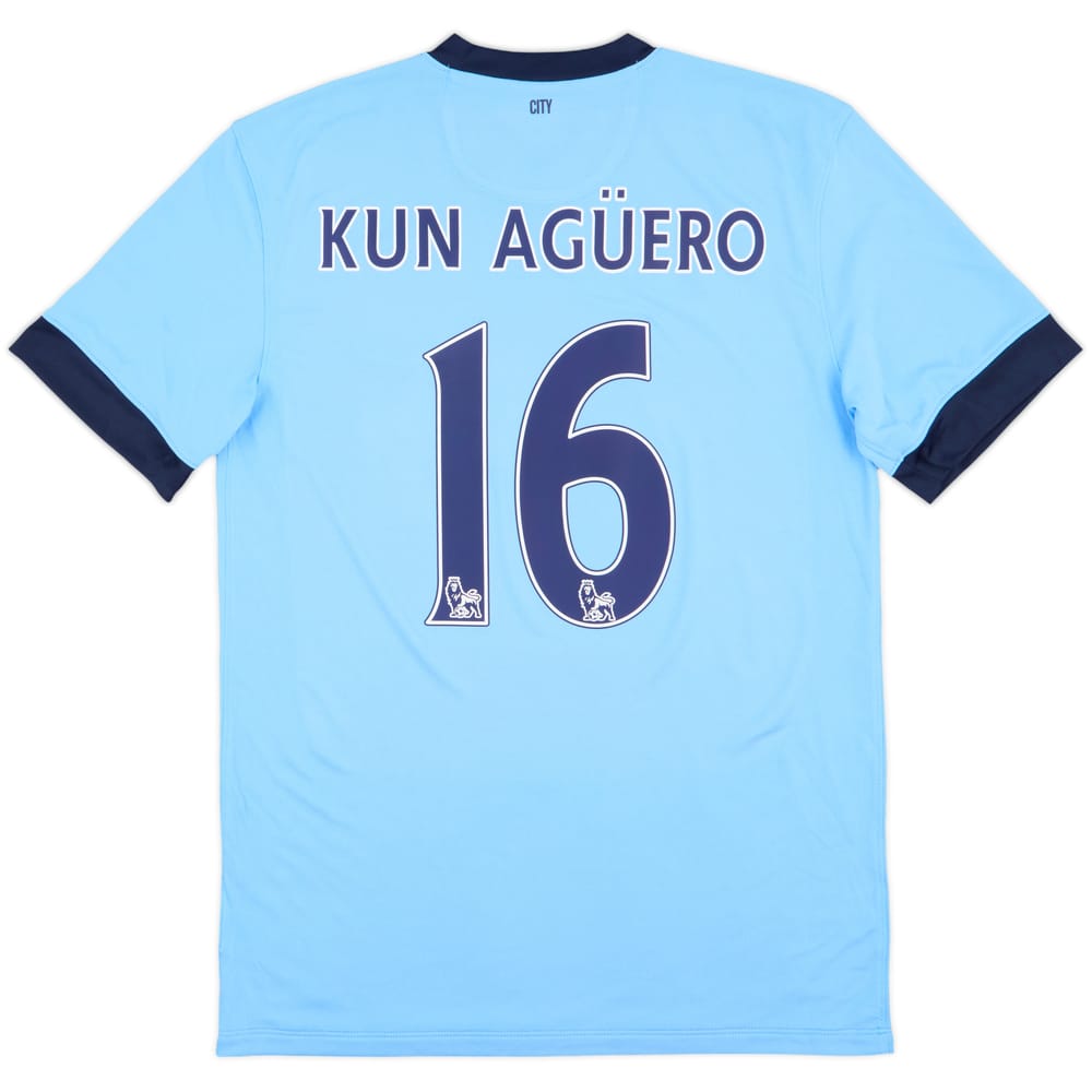 2014-15 Manchester City Home Shirt Kun Aguero #16 - 10/10 - (M)