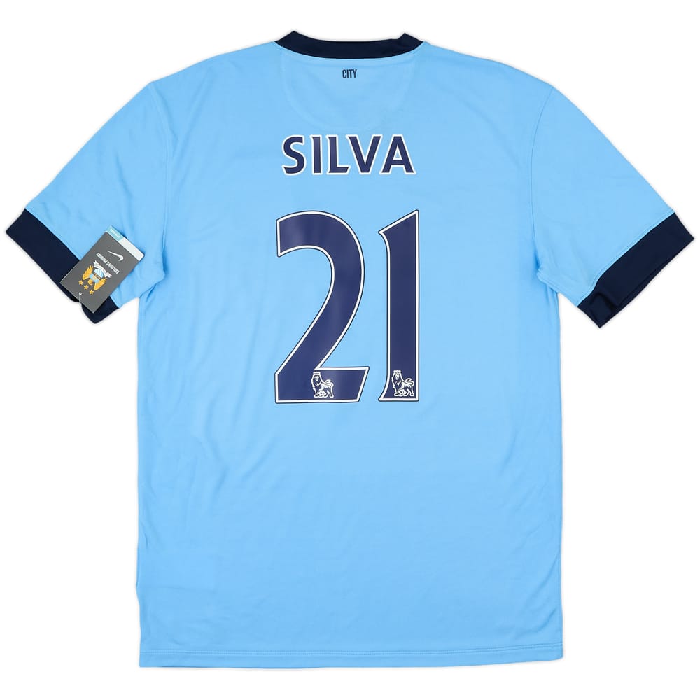 2014-15 Manchester City Home Shirt Silva #21 (M)