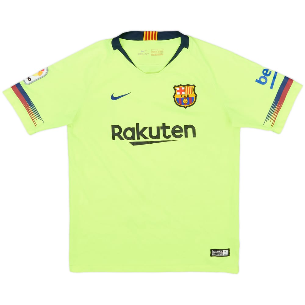 2018-19 Barcelona Away Shirt - 8/10 - (L.Boys)