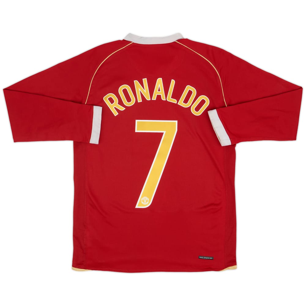 2006-07 Manchester United Home L/S Shirt Ronaldo #7 - 6/10 - (S)