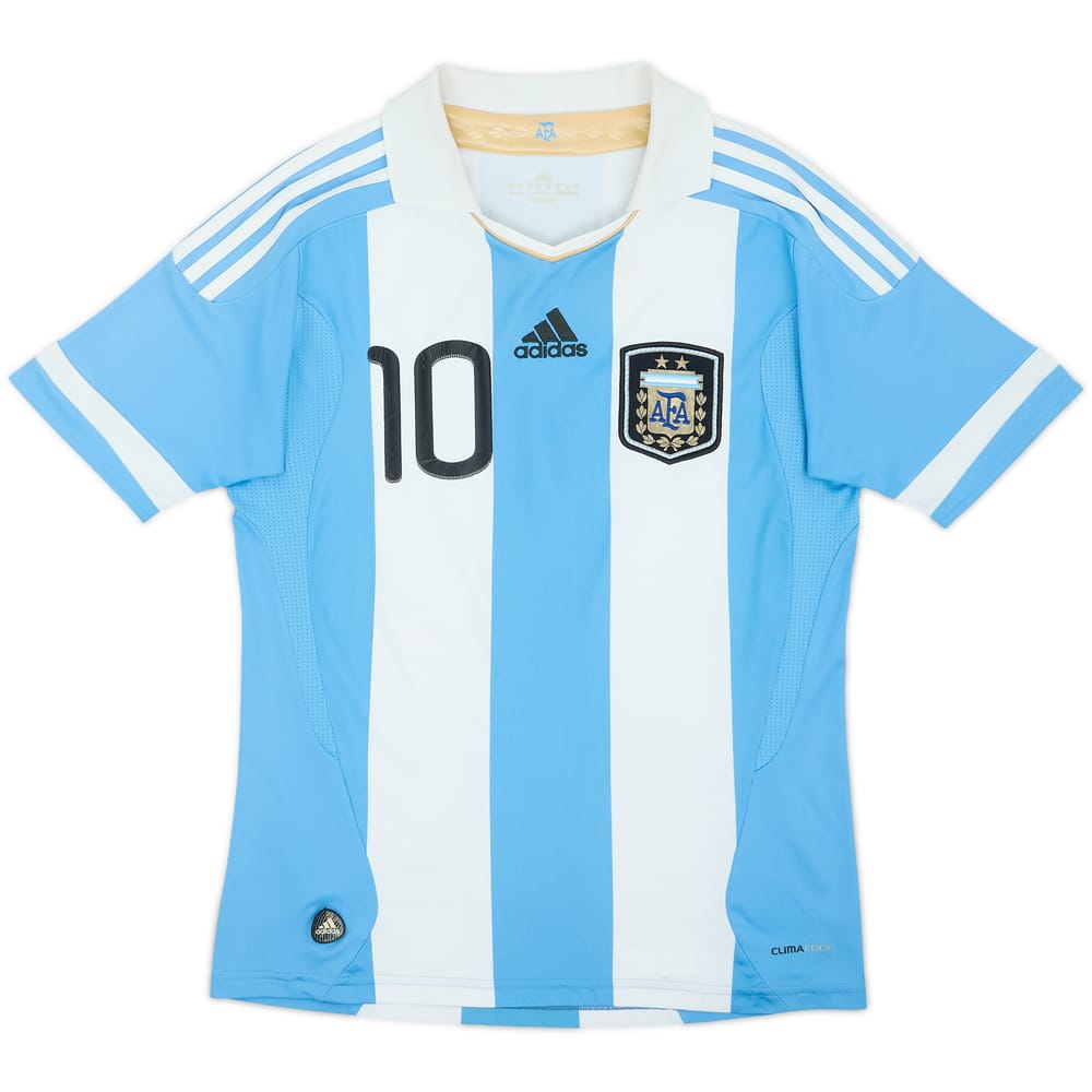 2010-11 Argentina Home Shirt Messi #10 - 4/10 - (XL.Boys)