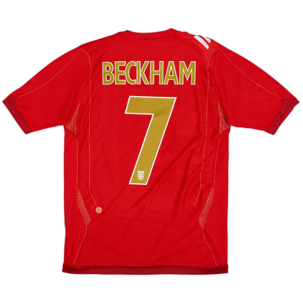 2006-08 England Away Shirt Beckham #7 - 5/10 - (S)