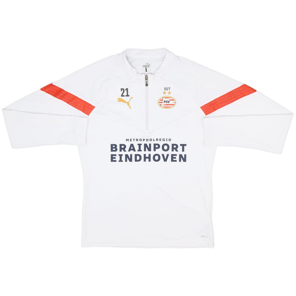 2021-22 PSV Player Issue Puma 1/4 Zip Sweat Top #21 - 5/10 - (M)