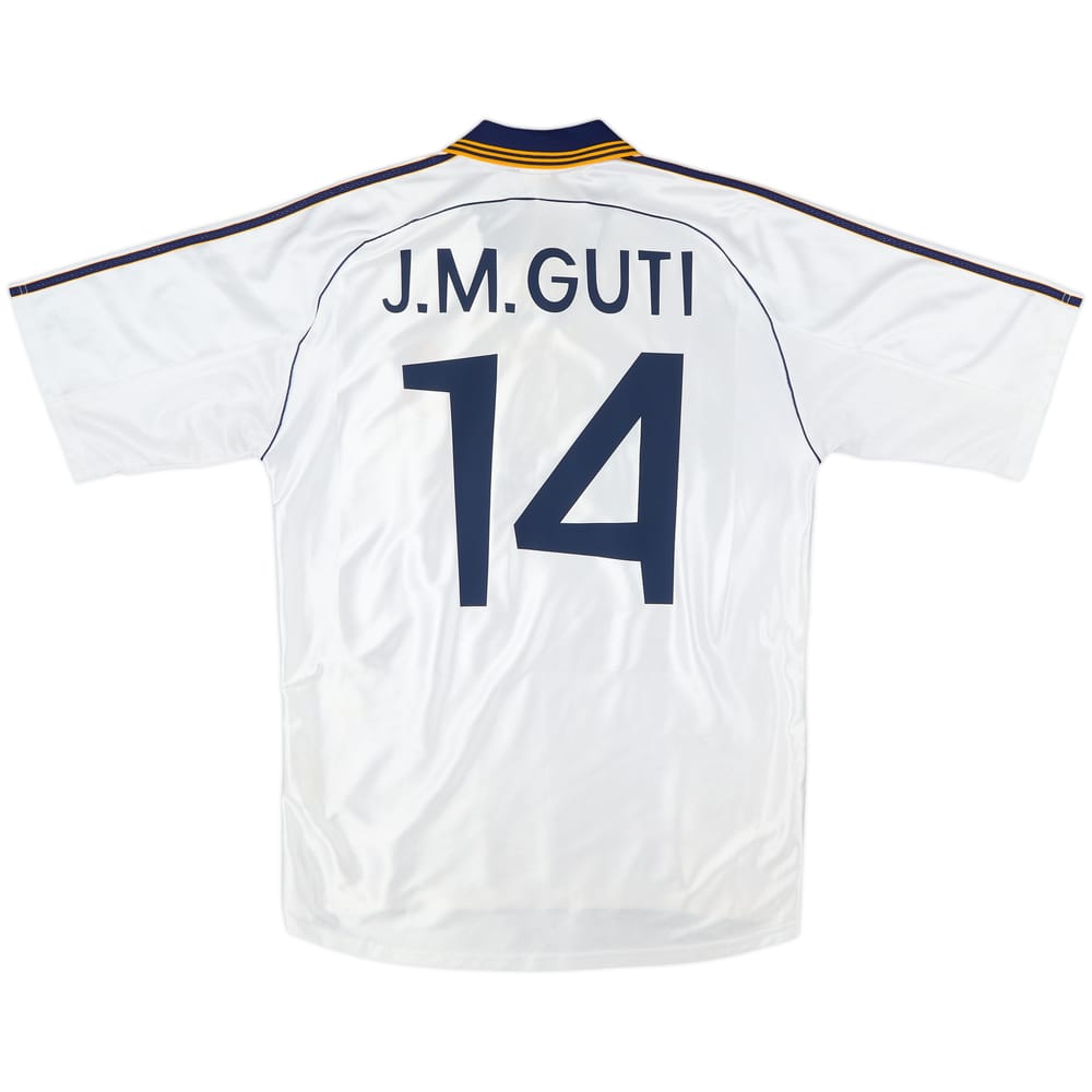 1998-00 Real Madrid Home Shirt J.M.Guti #14 - 8/10 - (L)