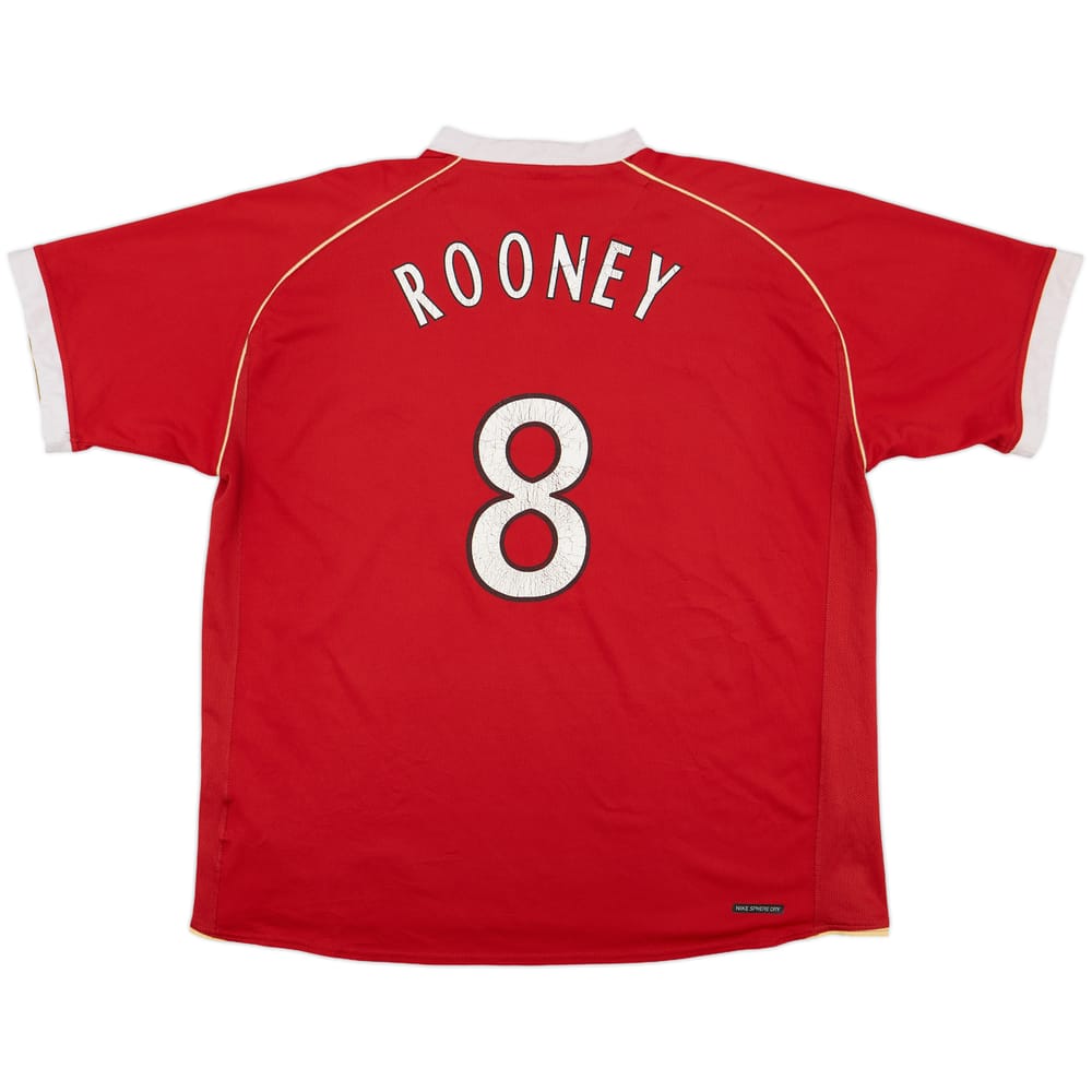 2006-07 Manchester United Home Shirt Rooney #8 - 5/10 - (XL)
