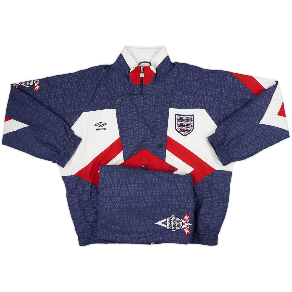 1990-92 England Umbro Track Jacket - 9/10 - (XXL)