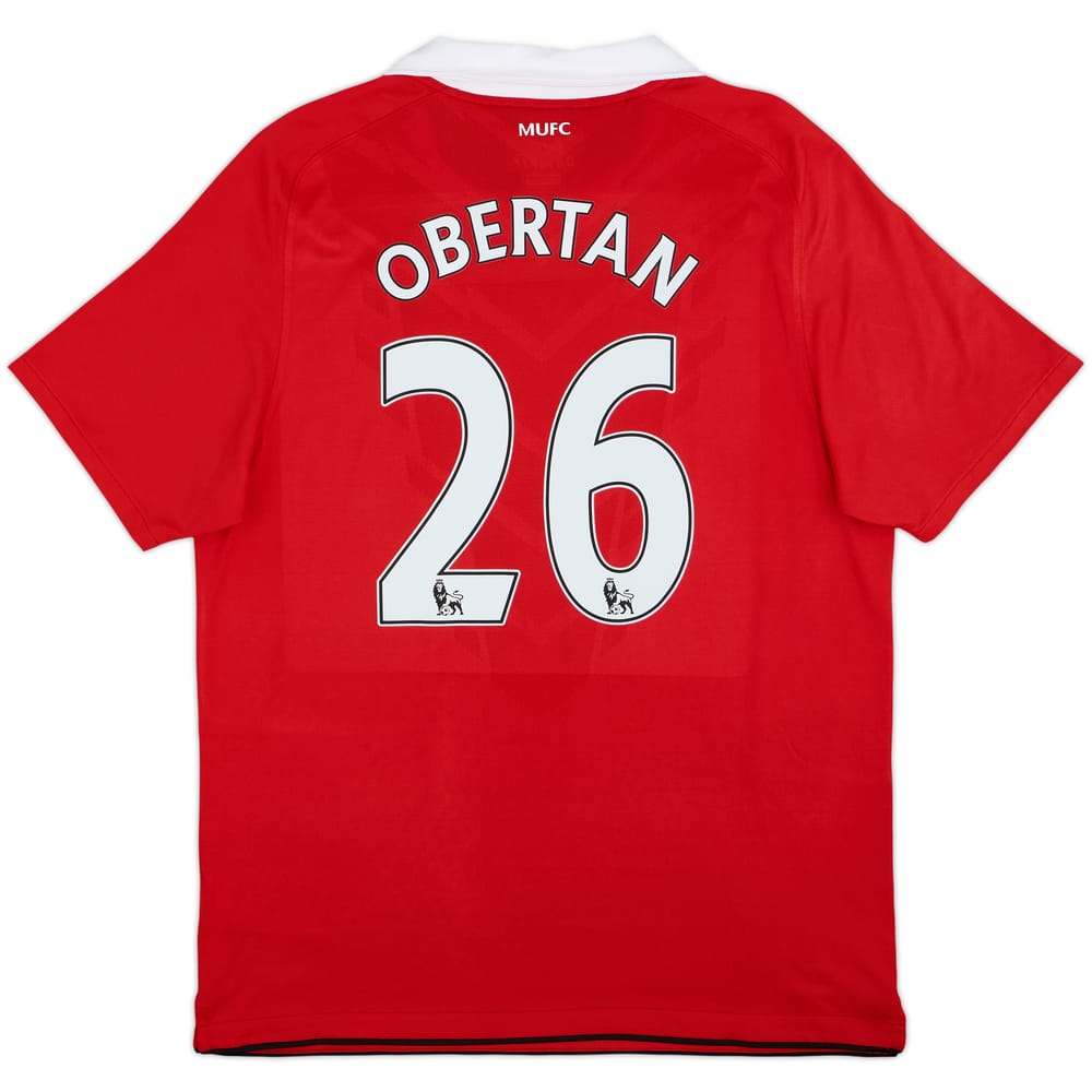 2010-11 Manchester United Home Shirt Obertan #26 - 9/10 - (L)