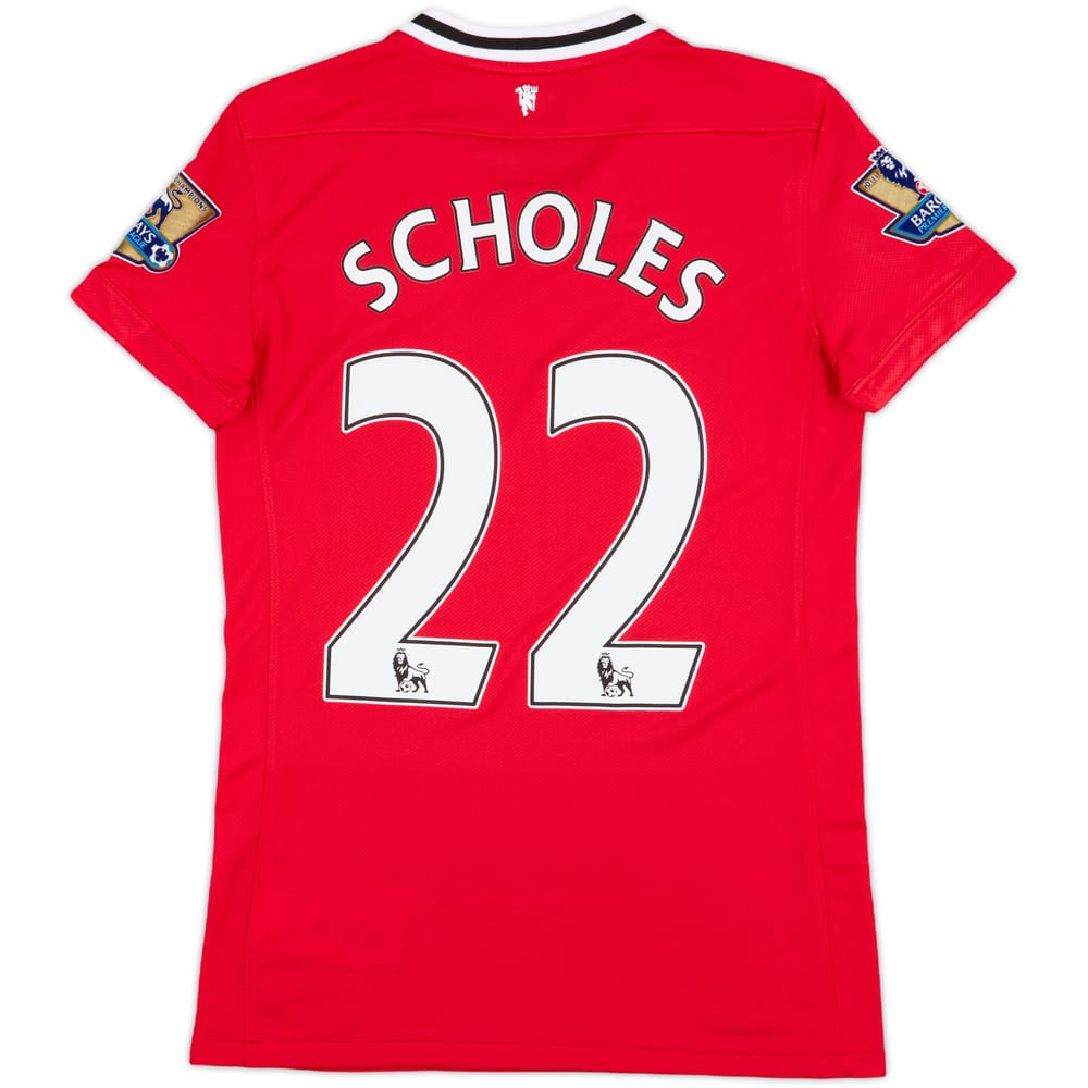2011-12 Manchester United Home Shirt Scholes #22 - 8/10 - (Women's S)