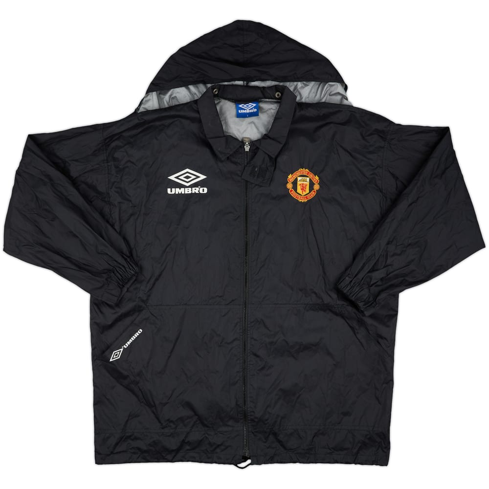 1994-95 Manchester United Umbro Hooded Rain Jacket - 8/10 - (L)