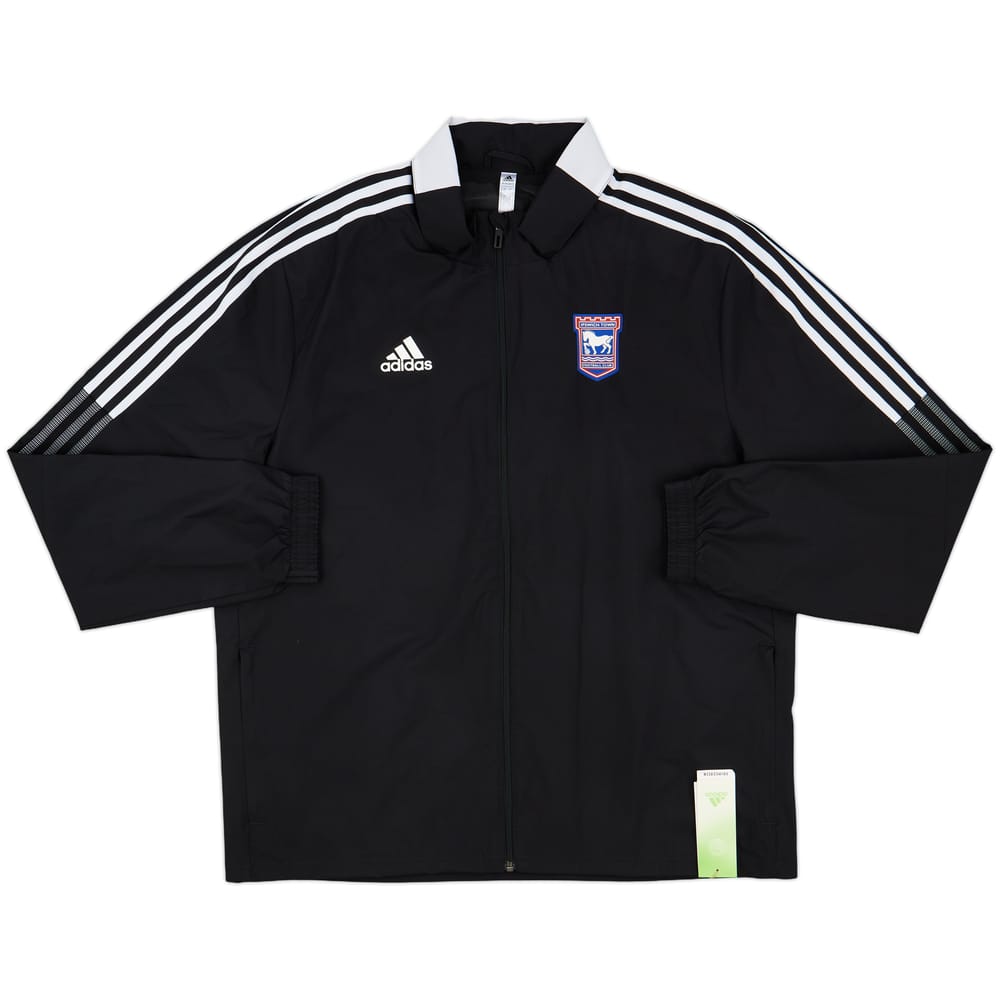 2021-22 Ipswich adidas Hooded Rain Jacket (L)