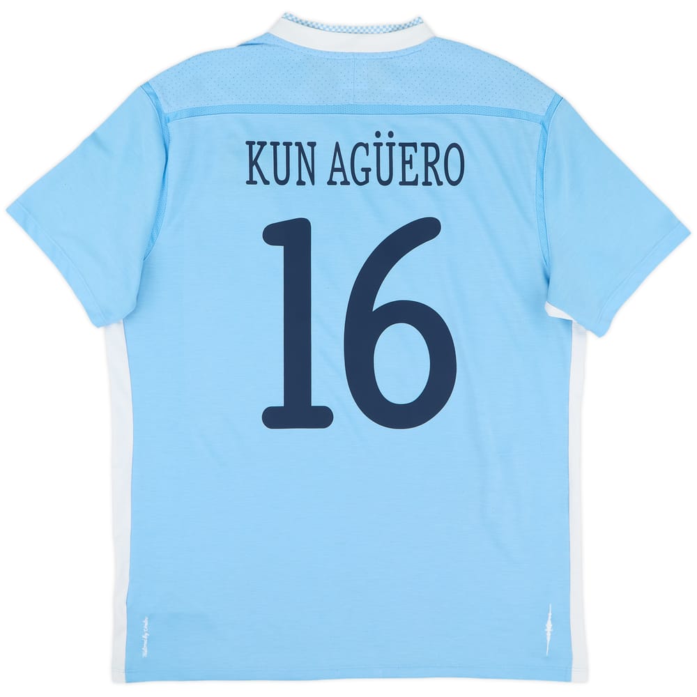 2011-12 Manchester City Home Shirt Kun Aguero #16 - 7/10 - (L)