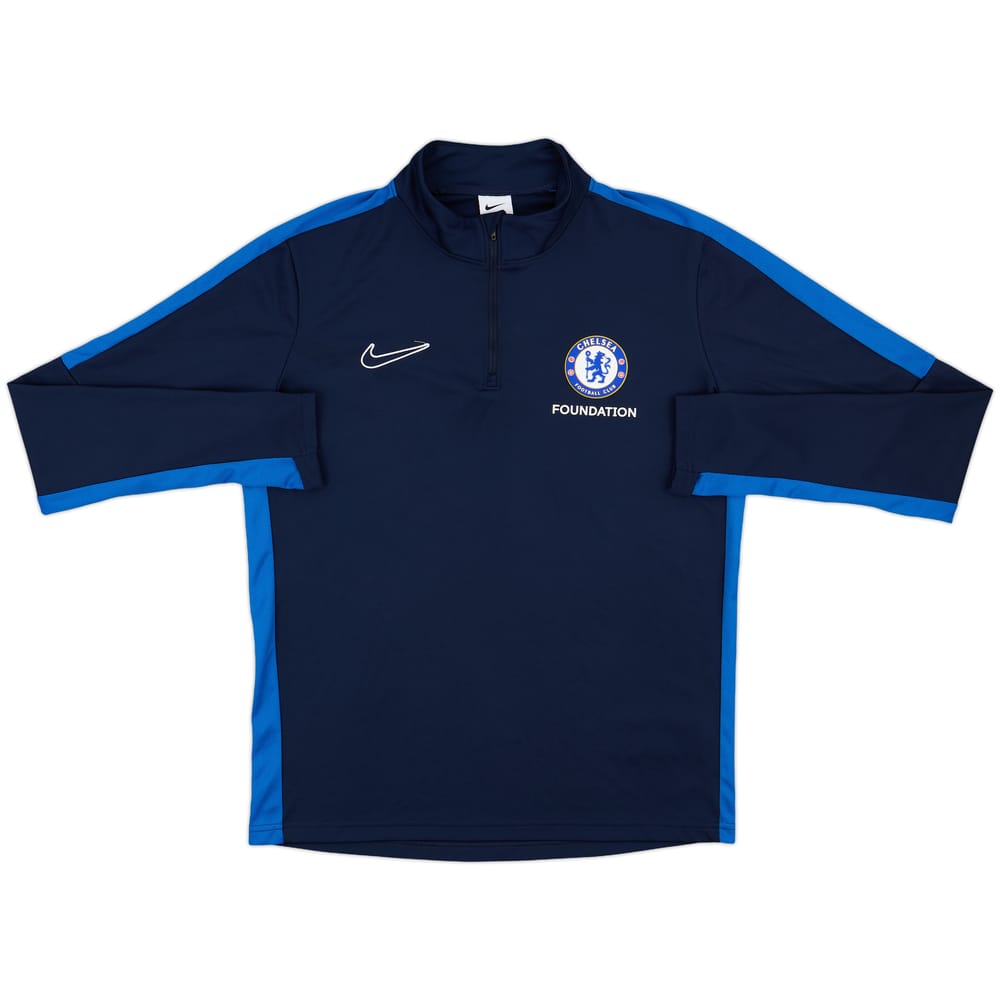 2023-24 Chelsea Foundation Nike 1/4 Zip Sweat Top - 9/10 - (M)