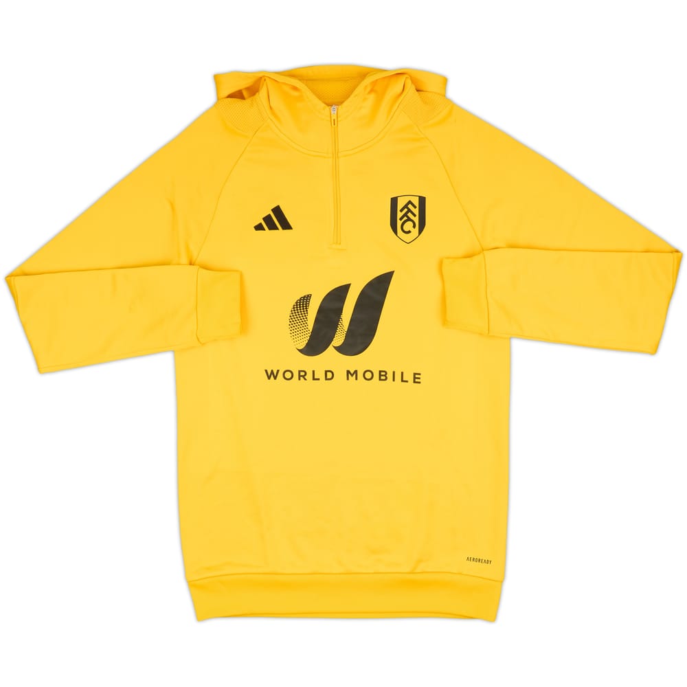 2023-24 Fulham adidas Hooded 1/4 Zip Drill Top - 9/10 - (S)