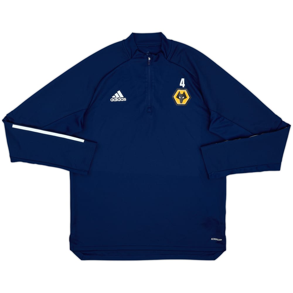 2019-20 Wolves Player Issue adidas 1/4 Zip Drill Top #4 - 10/10 - (L)