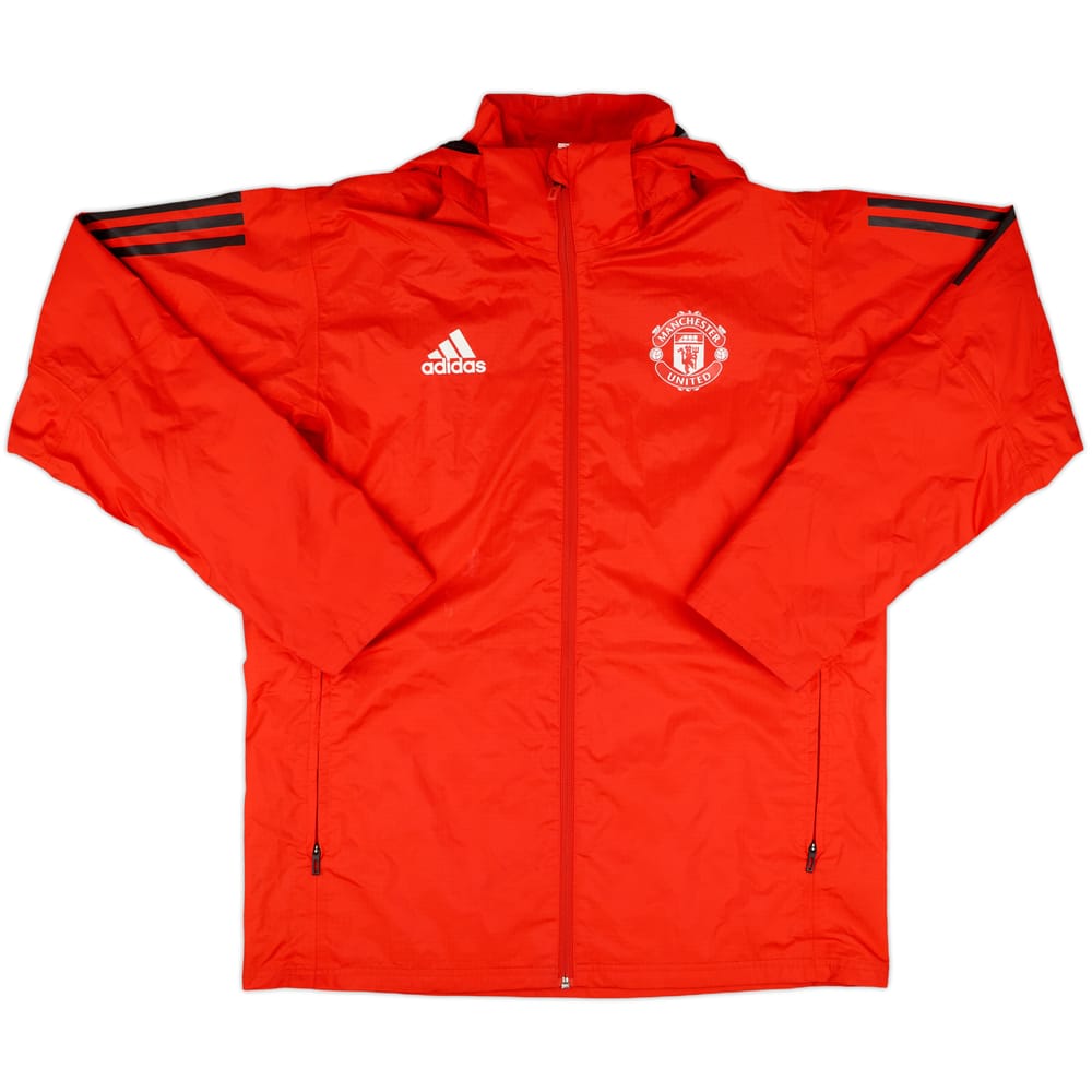 2021-22 Manchester United adidas Hooded Rain Jacket - 7/10 - (L)