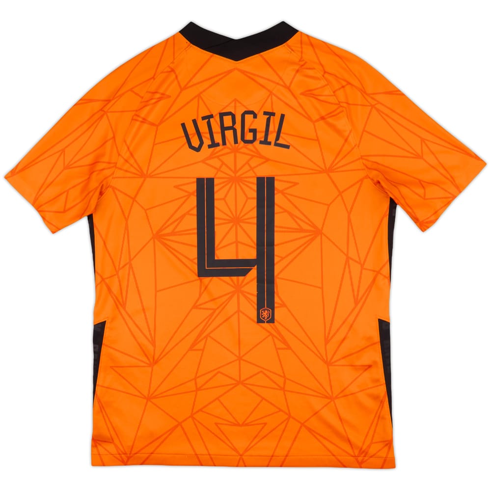 2020-21 Netherlands Home Shirt Virgil #4 - 6/10 - (M)