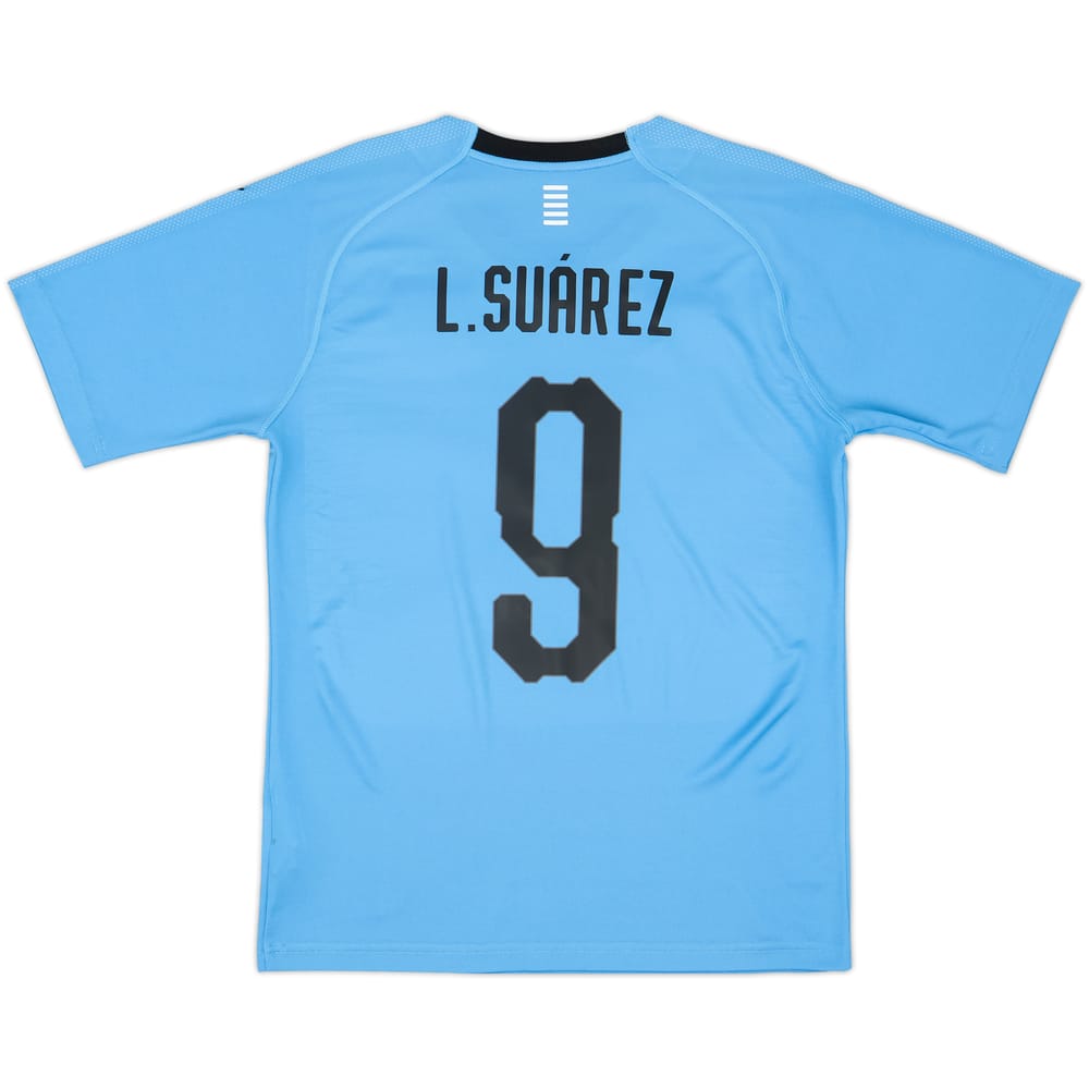 2018-19 Uruguay Home Shirt L.Suarez #9 - 9/10 - (S)