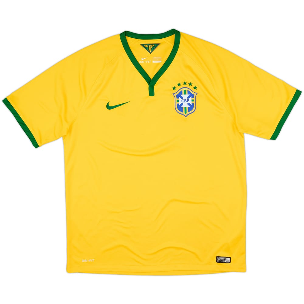 2014-15 Brazil Home Shirt - 7/10 - (L)