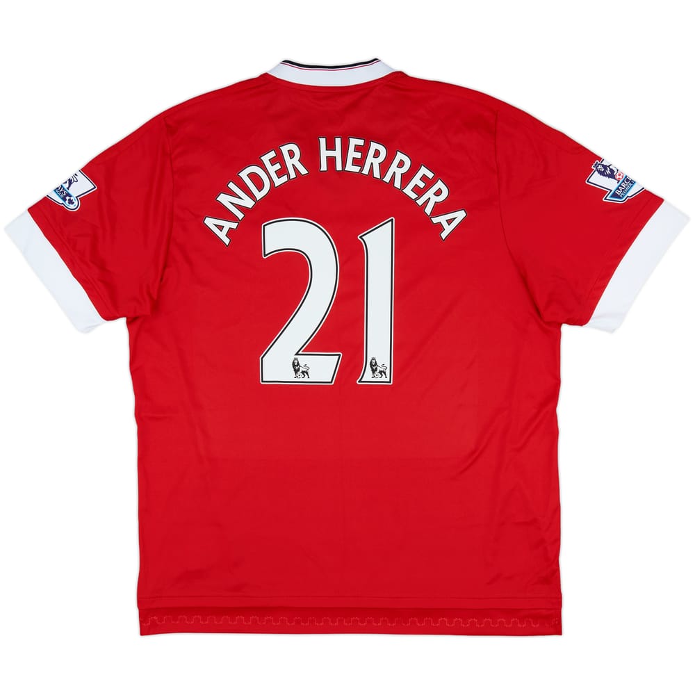 2015-16 Manchester United Home Shirt Ander Herrera #21 - 9/10 - (XL)