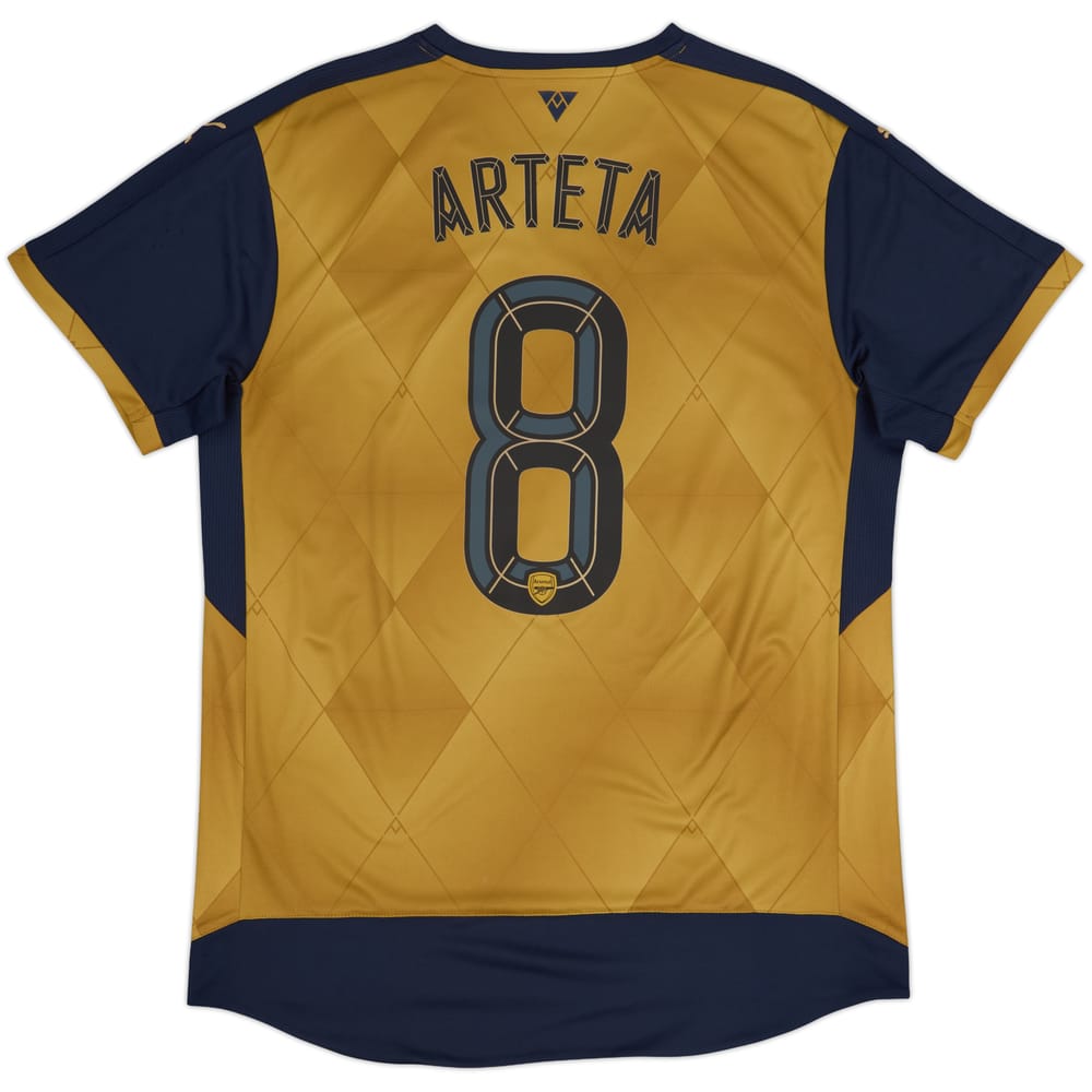 2015-16 Arsenal Away Shirt Arteta #8 - 9/10 - (L)