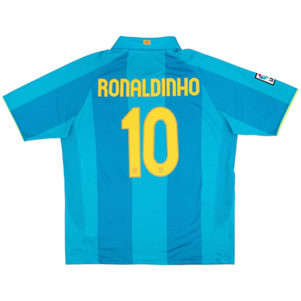 2007-09 Barcelona Away Shirt Ronaldinho #10 - 8/10 - (XXL)