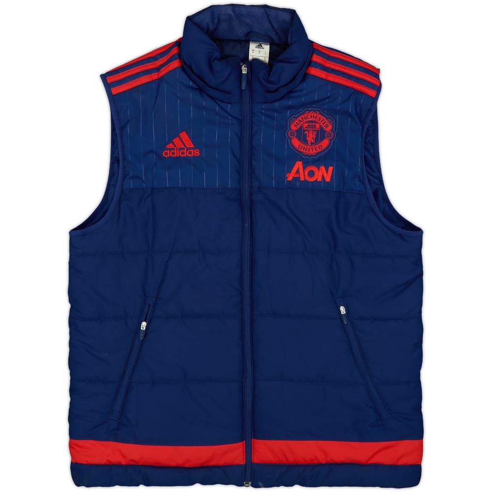 2015-16 Manchester United adidas Padded Gilet - 7/10 - (M)