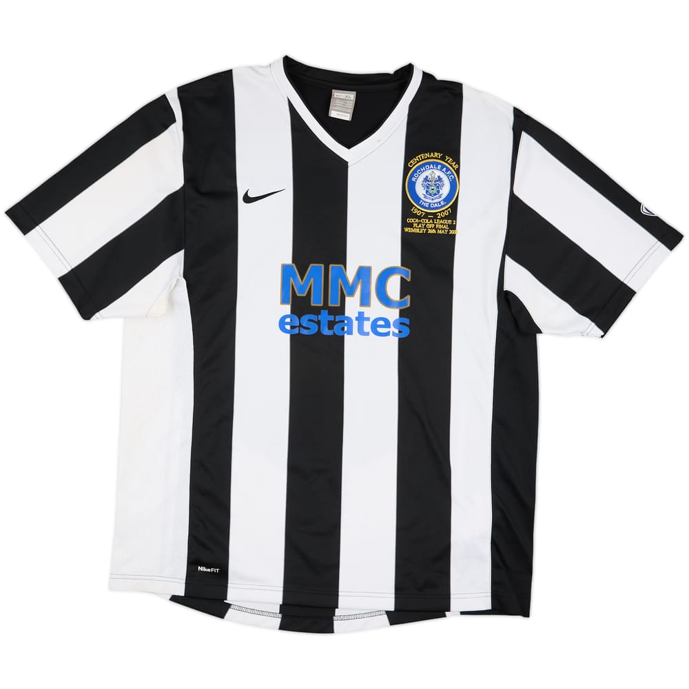 2007-08 Rochdale 'League 2 Play Off Final' Centenary Home Shirt - 6/10 - (XL)