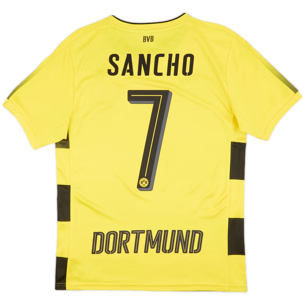 2017-18 Borussia Dortmund Home Shirt Sancho #7 - 8/10 - (M)