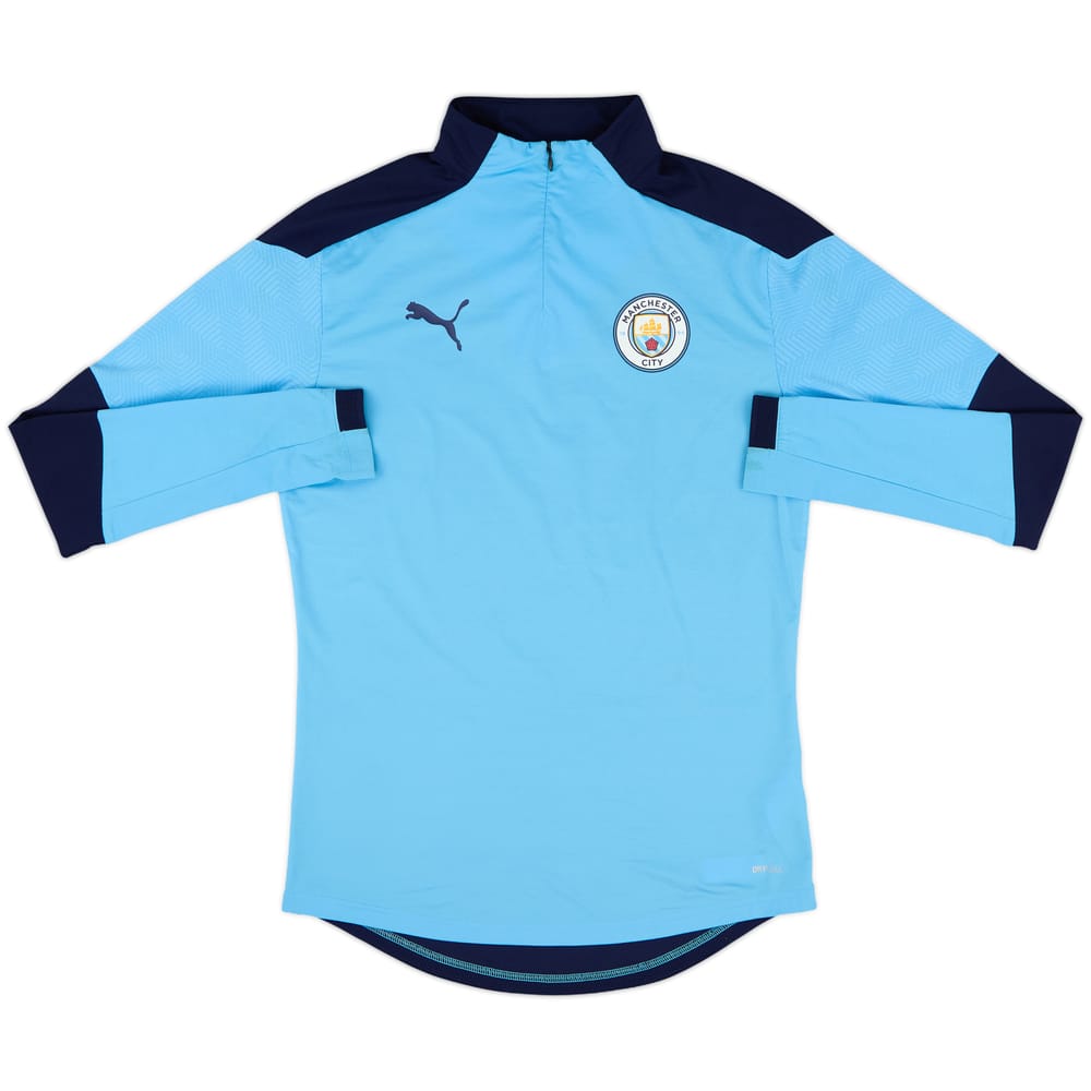 2019-20 Manchester City Puma 1/4 Zip Drill Top - 10/10 - (S)