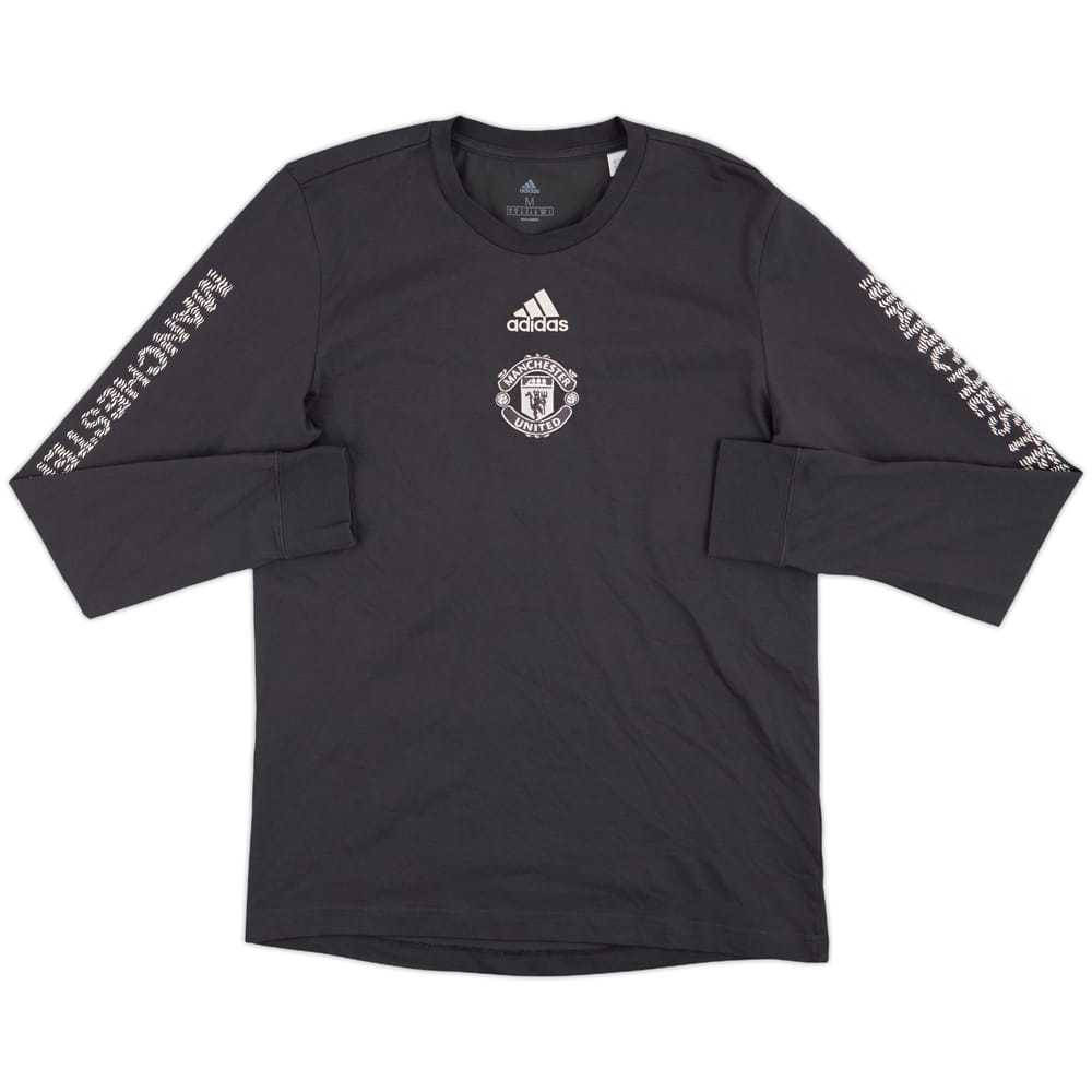 2020-21 Manchester United adidas L/S Cotton Tee - 9/10 - (M)