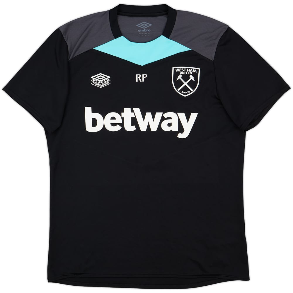 2021-22 West Ham Staff Issue Umbro Training Shirt 'RP' - 10/10 - (L)