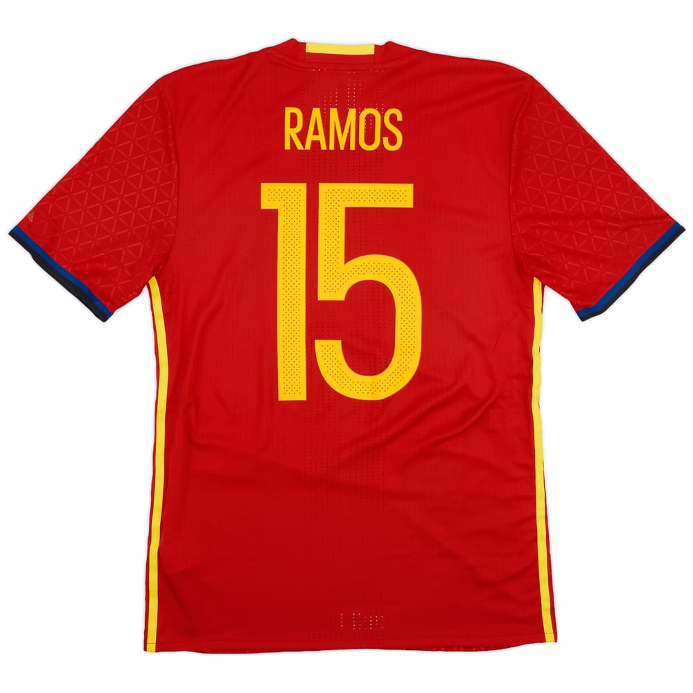 2016-17 Spain Authentic Home Shirt Ramos #15 - 6/10 - (M)