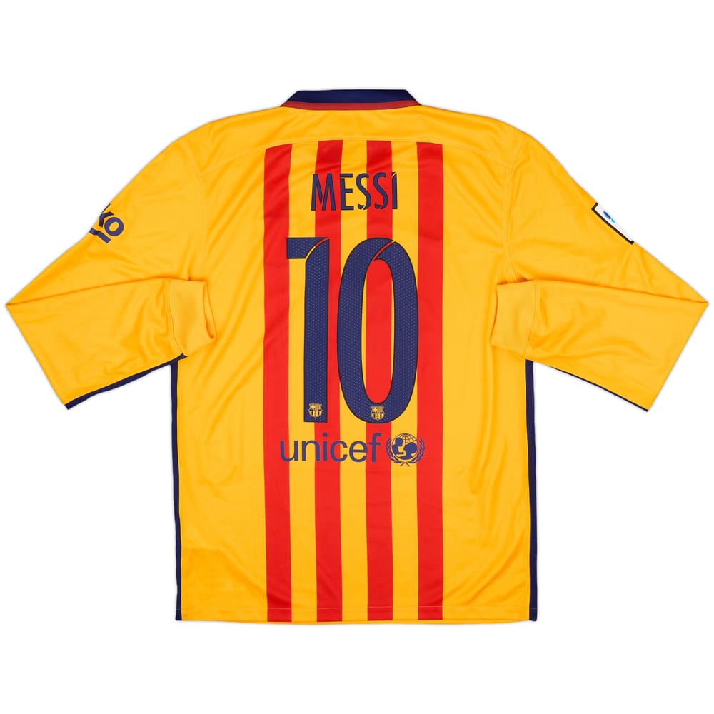 2015-16 Barcelona Away L/S Shirt Messi #10 (M)