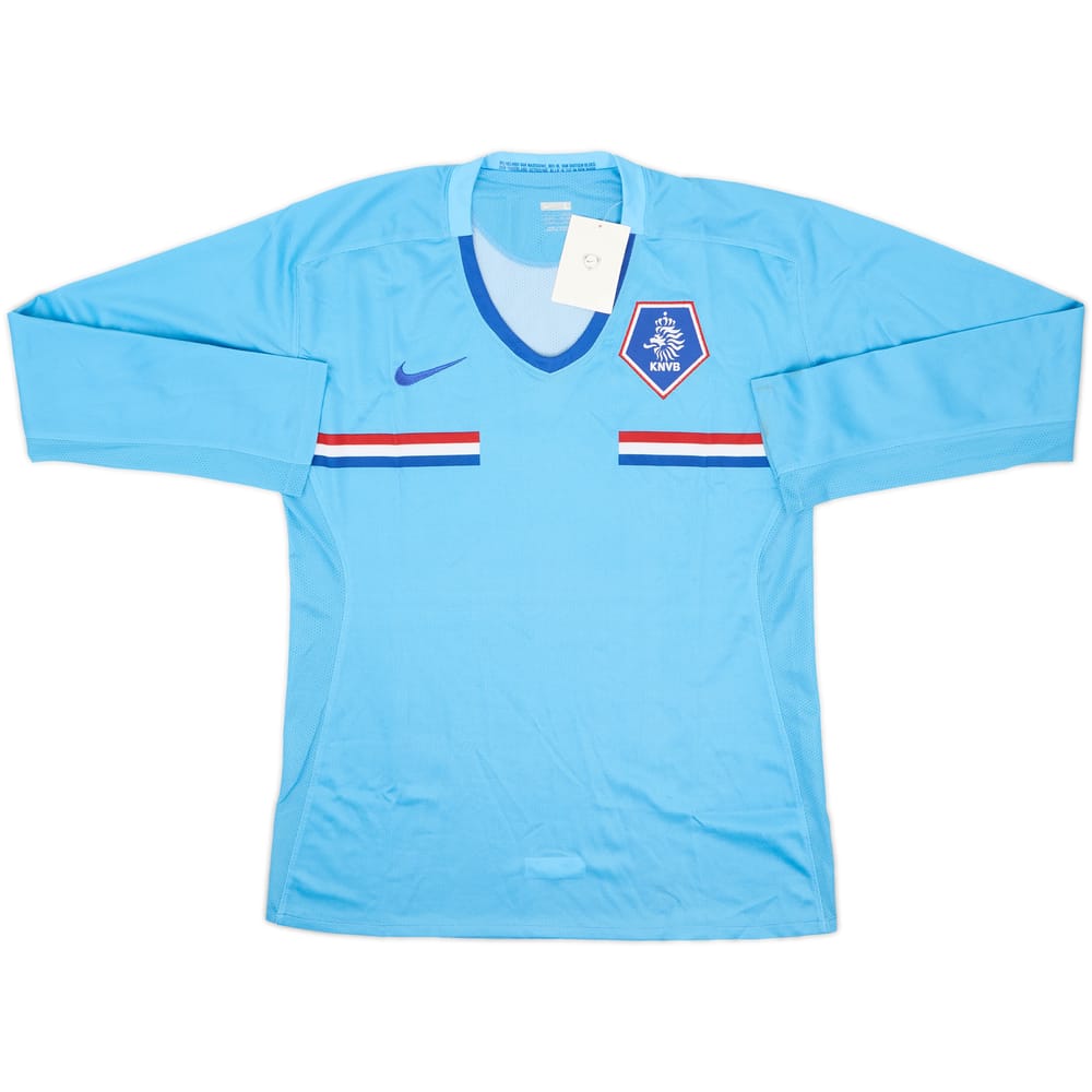 Camiseta de visitante versión jugador de manga larga del Netherlands 2008-10 (Mujeres L)
