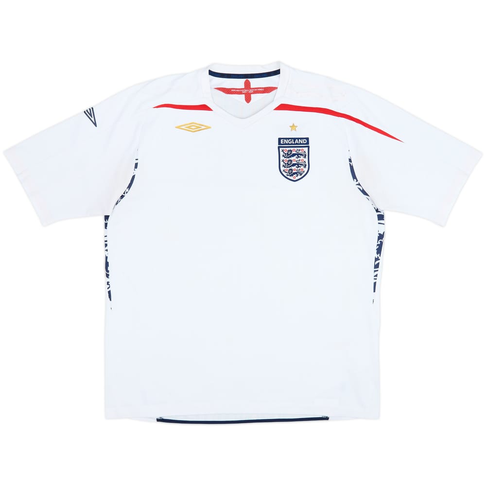 2007-09 England Home Shirt - 5/10 - (XL)
