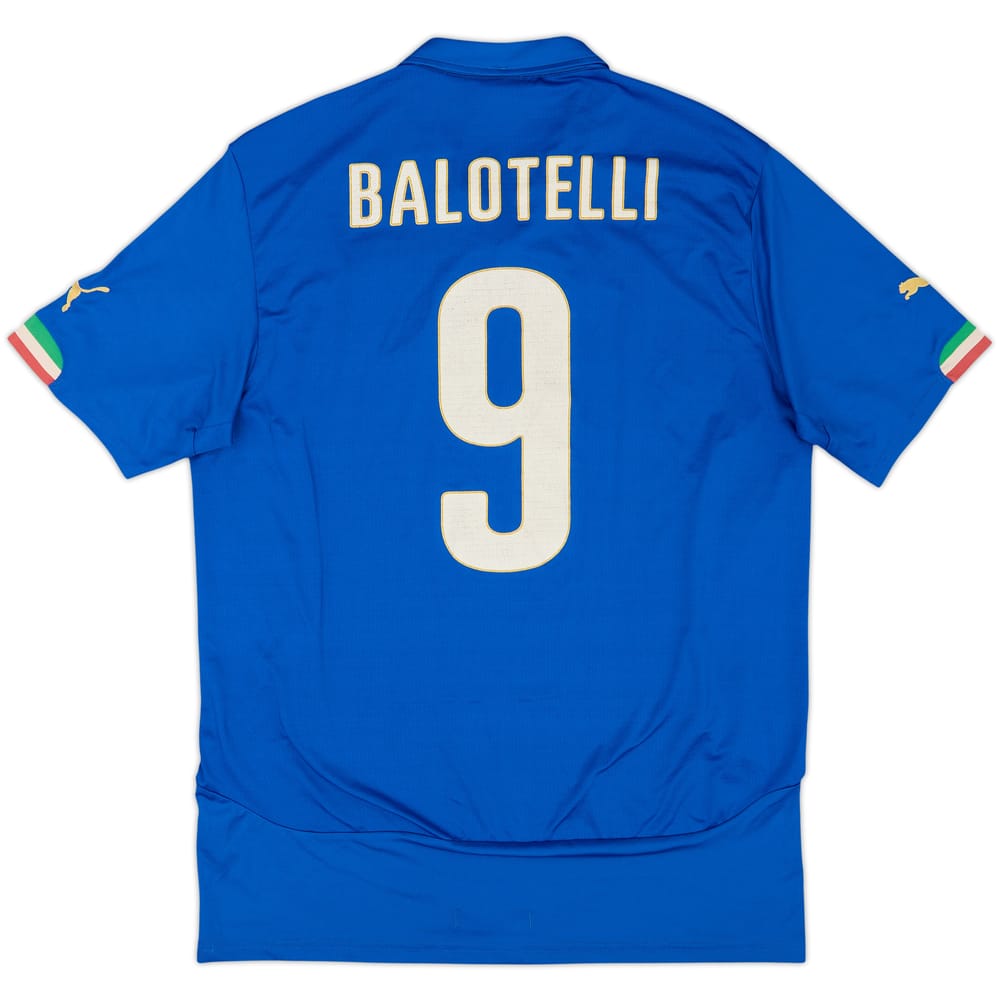 2014-15 Italy Home Shirt Balotelli #9 - 6/10 - (XL)