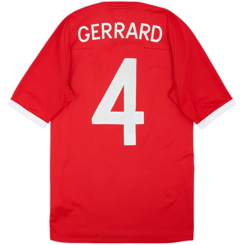 Camiseta de visitante de Inglaterra 2010-11 Gerrard #4 - 5/10 - (XS)