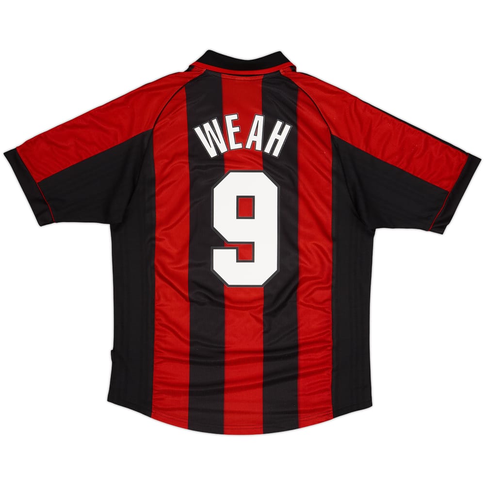 1998-00 AC Milan Home Shirt Weah #9 - 6/10 - (L)