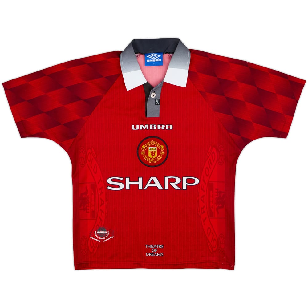 1996-98 Manchester United Home Shirt - 4/10 - (Y)