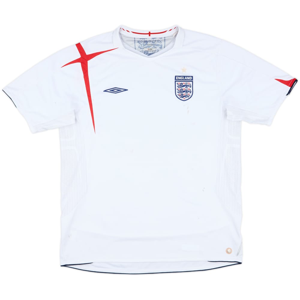 2005-07 England Home Shirt - 5/10 - (L)