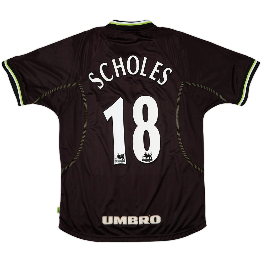1998-99 Manchester United Third Shirt Scholes #18 - 10/10 - (L)