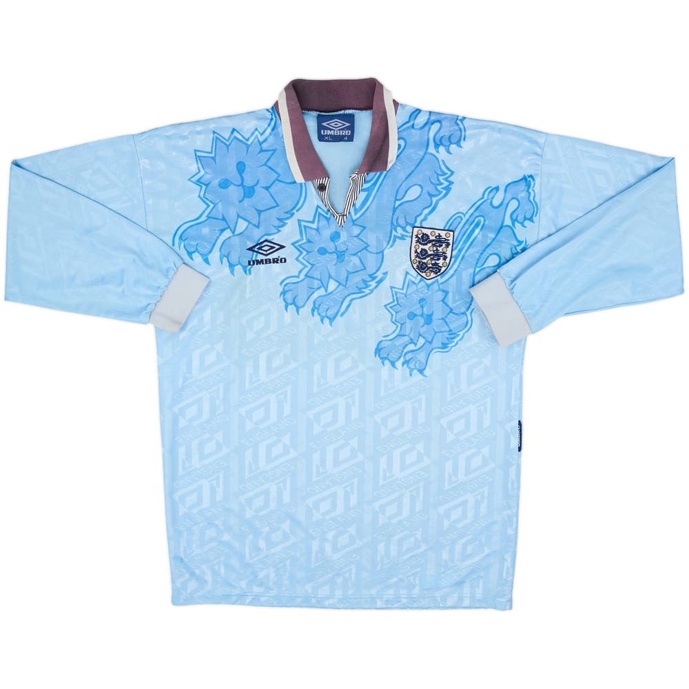 1992-93 England Third L/S Shirt #20 - 7/10 - (XL)
