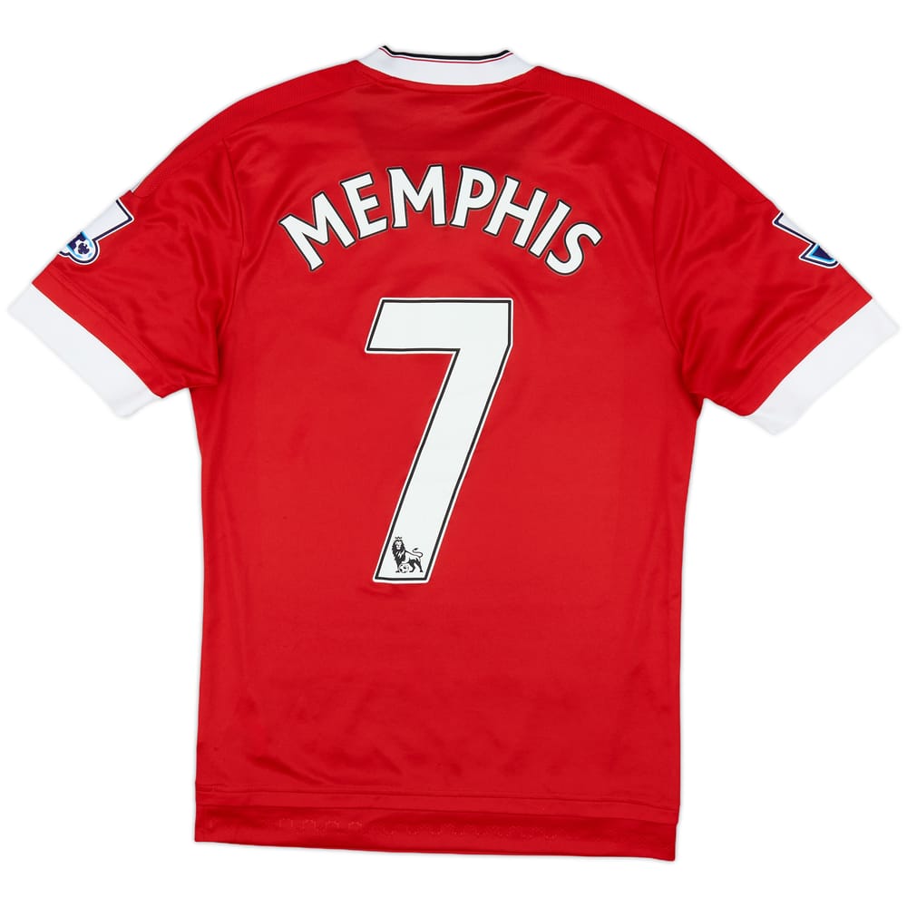 2015-16 Manchester United Authentic Home Shirt Memphis #7 - 7/10 - (S)