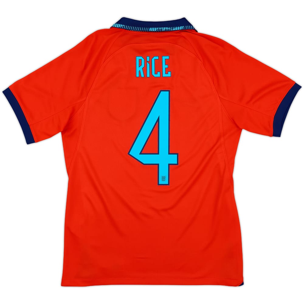 2022-23 England Away Shirt Rice #4 - 9/10 - (S)