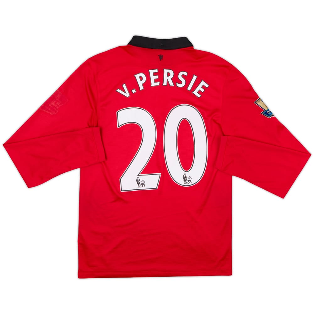 2013-14 Manchester United Home L/S Shirt v. Persie #20 - 5/10 - (S)